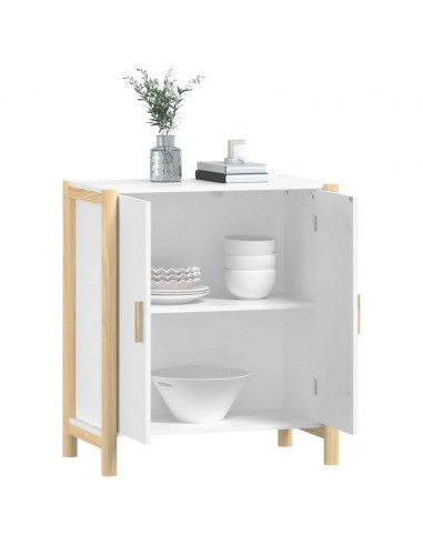 Credenza Bianca 62x38x70 cm in Legno Multistrato