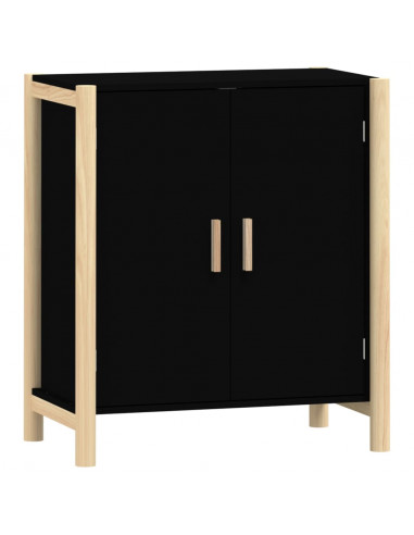 Credenza Nera 62x38x70 cm in Legno Multistrato