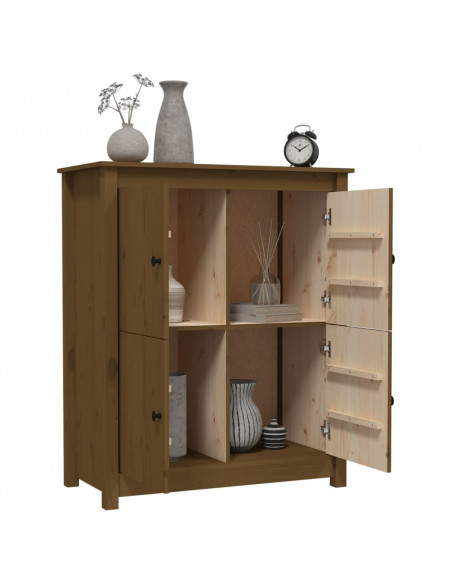 Credenza Miele 83x41,5x100 cm in Legno Massello di Pino