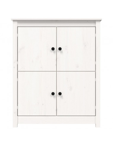 Credenza Bianca 83x41,5x100 cm in Legno Massello di Pino