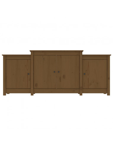 Credenza Marrone Miele 164x37x68 cm in Legno Massello di Pino