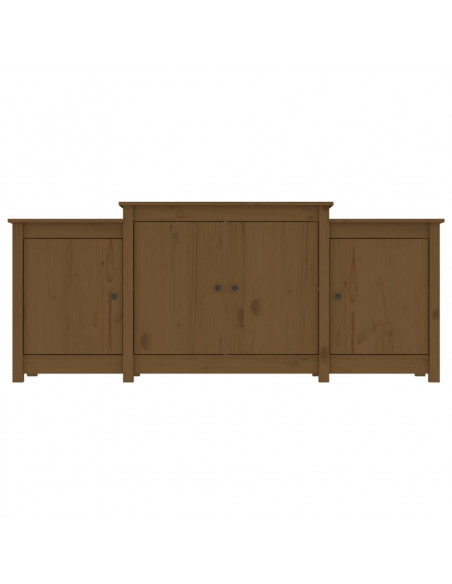 Credenza Marrone Miele 164x37x68 cm in Legno Massello di Pino