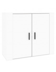 Credenza Bianca 80x33x70 cm in Legno Multistrato 2