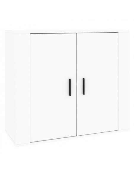 Credenza Bianca 80x33x70 cm in Legno Multistrato
