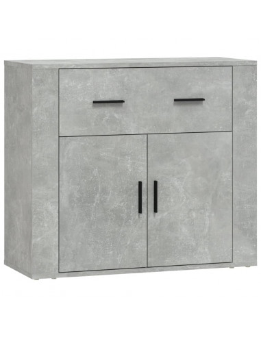 Credenza Grigio Cemento 80x33x70 cm in Legno Multistrato
