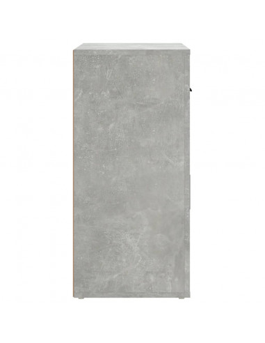 Credenza Grigio Cemento 80x33x70 cm in Legno Multistrato