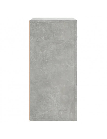 Credenza Grigio Cemento 80x33x70 cm in Legno Multistrato