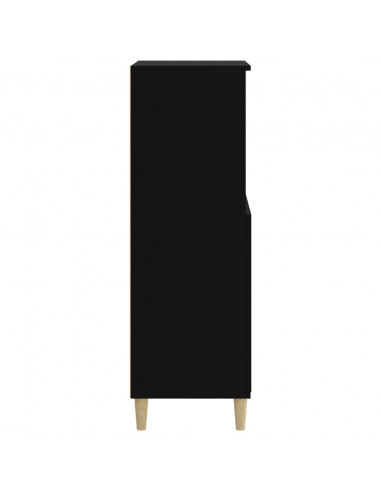 Credenza Nera 60x36x110 cm in Legno Multistrato