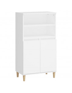 Credenza Alta Bianca 60x36x110 cm in Legno Multistrato 2