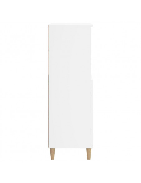 Credenza Alta Bianca 60x36x110 cm in Legno Multistrato