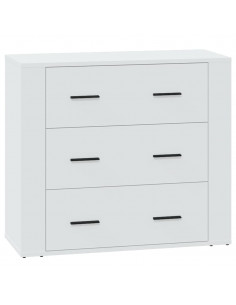 Credenza Bianca 80x33x70 cm in Legno Multistrato 2