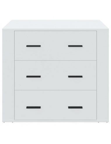 Credenza Bianca 80x33x70 cm in Legno Multistrato