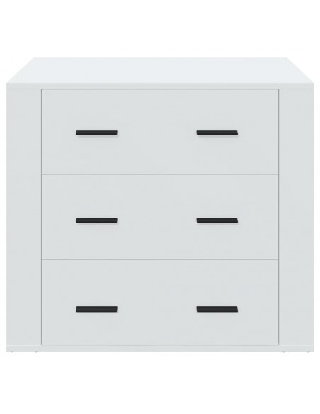Credenza Bianca 80x33x70 cm in Legno Multistrato