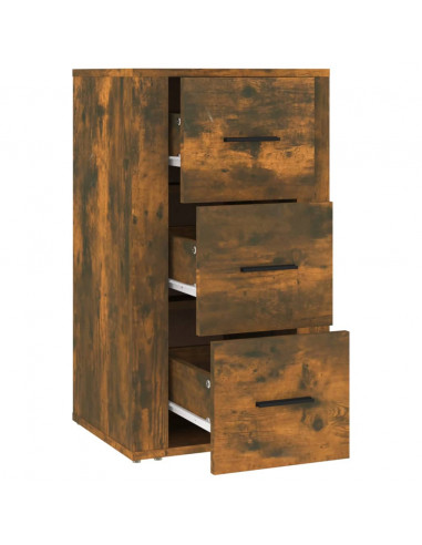 Credenza Rovere Fumo 40x33x70 cm in Legno Multistrato