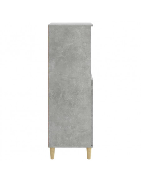 Credenza Grigio Cemento 60x36x110 cm in Legno Multistrato