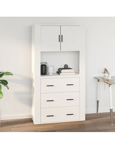 Mobile a Parete Bianco 80x33x80 cm in Legno Multistrato