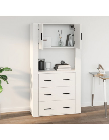 Mobile a Parete Bianco 80x33x80 cm in Legno Multistrato