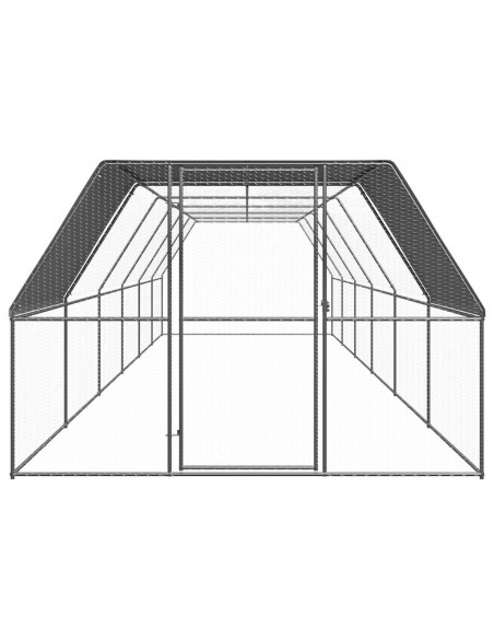 Gabbia per Polli 3x12x2 m in Acciaio Zincato
