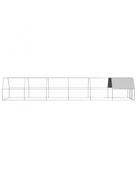 Gabbia per Polli 3x12x2 m in Acciaio Zincato