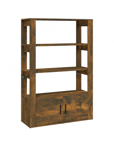 Credenza Rovere Fumo 80x30x119,5 cm in Legno Multistrato