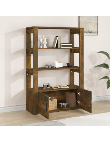 Credenza Rovere Fumo 80x30x119,5 cm in Legno Multistrato