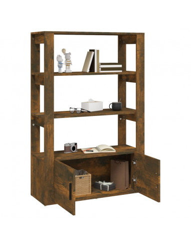 Credenza Rovere Fumo 80x30x119,5 cm in Legno Multistrato