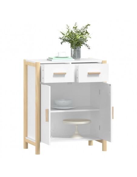 Credenza Bianca 62x38x75 cm in Legno Multistrato