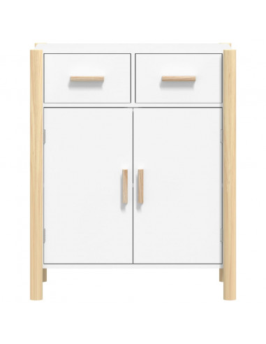 Credenza Bianca 62x38x75 cm in Legno Multistrato