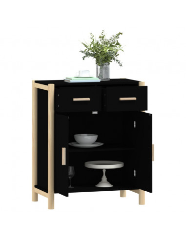 Credenza Nera 62x38x75 cm in Legno Multistrato