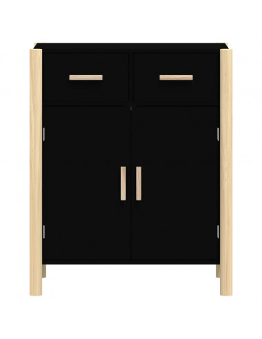 Credenza Nera 62x38x75 cm in Legno Multistrato