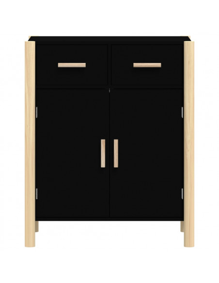 Credenza Nera 62x38x75 cm in Legno Multistrato