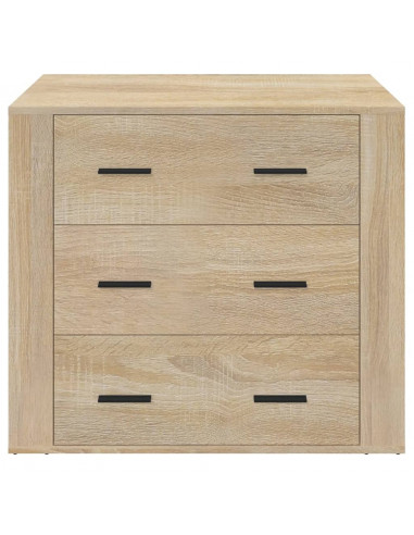Credenza Rovere Sonoma 80x33x70 cm in Legno Multistrato