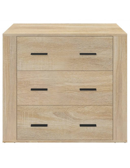 Credenza Rovere Sonoma 80x33x70 cm in Legno Multistrato