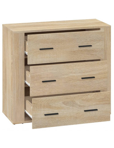 Credenza Rovere Sonoma 80x33x70 cm in Legno Multistrato