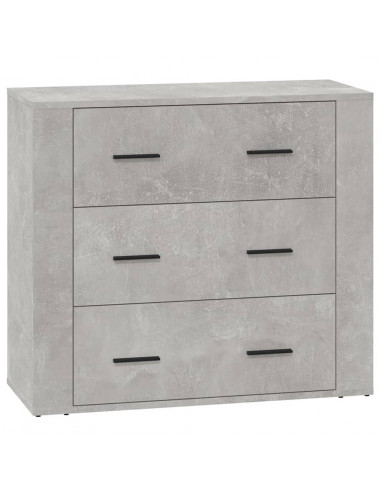 Credenza Grigio Cemento 80x33x70 cm in Legno Multistrato