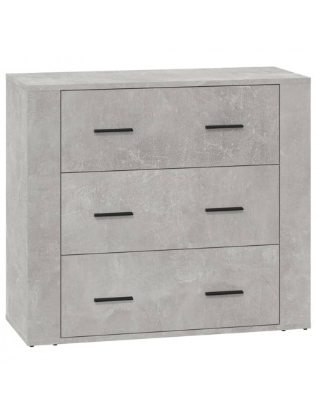 Credenza Grigio Cemento 80x33x70 cm in Legno Multistrato