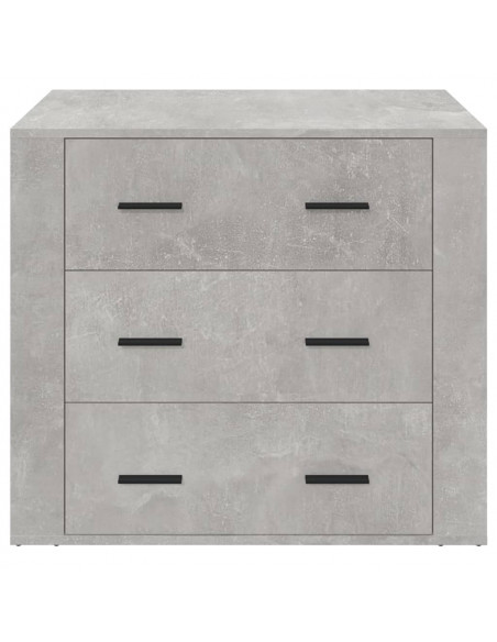 Credenza Grigio Cemento 80x33x70 cm in Legno Multistrato