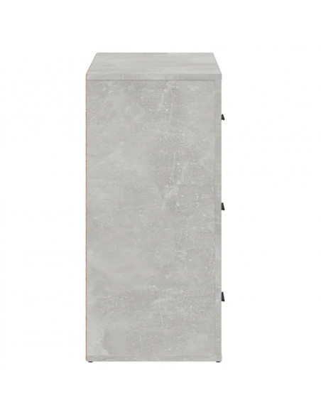 Credenza Grigio Cemento 80x33x70 cm in Legno Multistrato