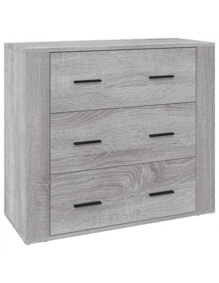 Credenza Grigio Sonoma 80x33x70 cm in Legno Multistrato