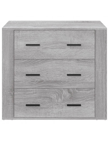 Credenza Grigio Sonoma 80x33x70 cm in Legno Multistrato