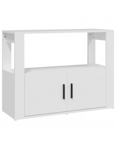 Credenza Bianca 80x30x60 cm in Legno Multistrato 2