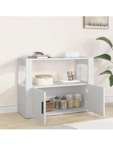 Credenza Bianca 80x30x60 cm in Legno Multistrato