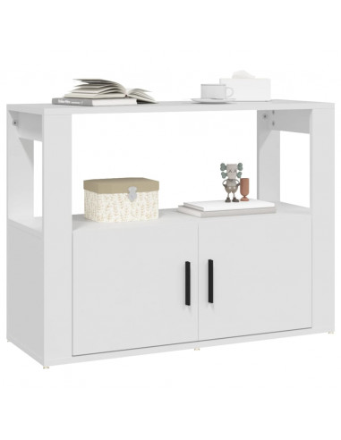 Credenza Bianca 80x30x60 cm in Legno Multistrato