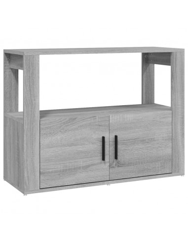Credenza Grigio Sonoma 80x30x60 cm in Legno Multistrato