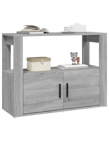 Credenza Grigio Sonoma 80x30x60 cm in Legno Multistrato
