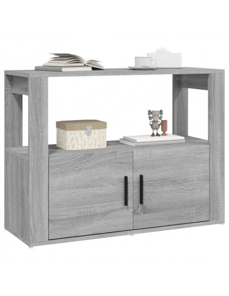Credenza Grigio Sonoma 80x30x60 cm in Legno Multistrato