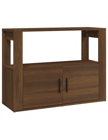 Credenza Rovere Marrone 80x30x60 cm in Legno Multistrato