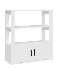 Credenza Bianca 80x30x90 cm in Legno Multistrato 2