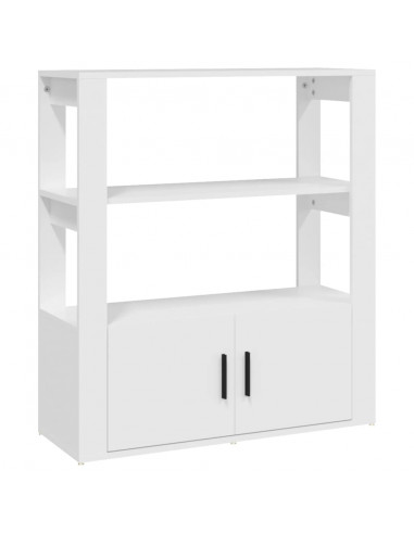 Credenza Bianca 80x30x90 cm in Legno Multistrato