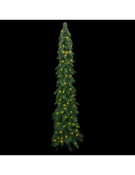 Albero di Natale Artificiale Preilluminato con 130 LED 210 cm